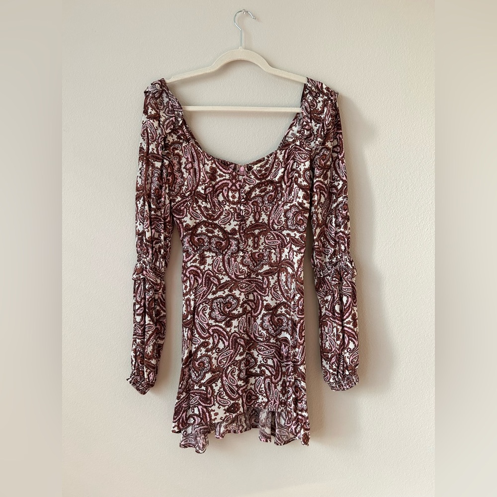 For Love and Lemons Georgi Lilac Paisley Dress XS NWT - Picture 5 of 9